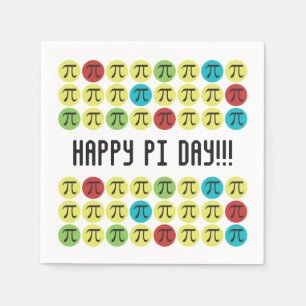 Serviette En Papier Mod Pi - Happy Pi Day Party Papier Napkins