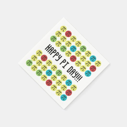 Serviette En Papier Mod Pi - Happy Pi Day Party Papier Napkins (Coin)