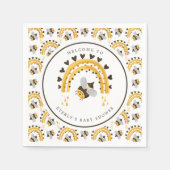 Serviette En Papier Mod Rainbow Bumblebee Miel Bee Baby shower (Devant)