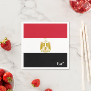 Serviette En Papier Mode de fête avec drapeau de l'Égypte et de l'Égyp