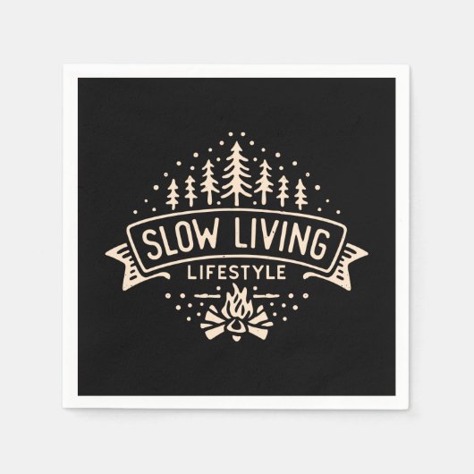 Serviette En Papier Mode de vie lent (Devant)