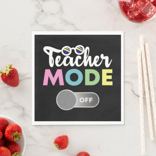 Serviette En Papier Mode enseignant Désactivé amusant Dernier jour de  (En situation)