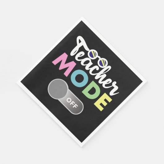 Serviette En Papier Mode enseignant Désactivé amusant Dernier jour de  (Coin)