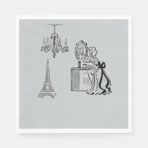 Serviette En Papier Mode Française Paris Thème Party Papier serviettes