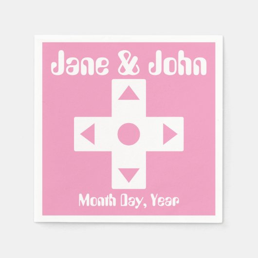 Serviette En Papier Mode multijoueur dans les serviettes rose pétale (Devant)