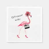 Serviette En Papier Mode retraite ! Flamant rose rose chic (Devant)