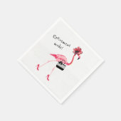 Serviette En Papier Mode retraite ! Flamant rose rose chic (Coin)