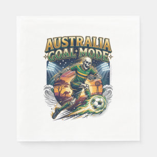 Serviette En Papier Mode squelette de l'Australie frappeur de nations
