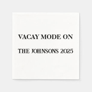 Serviette En Papier Mode Vacay Sur Serviettes Personnalisées - Voyage 