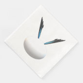 SERVIETTE EN PAPIER MODÈLE À L'ARGENT BLANC MOINS EST PLUS (Coin)