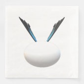 SERVIETTE EN PAPIER MODÈLE À L'ARGENT BLANC MOINS EST PLUS (Devant)