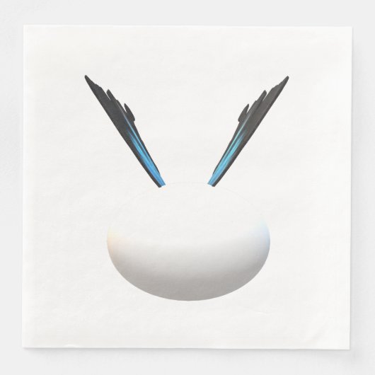 SERVIETTE EN PAPIER MODÈLE À L'ARGENT BLANC MOINS EST PLUS (Devant)