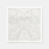 Serviette En Papier Modèle - Arrière - plan de dentelle blanche (Devant)