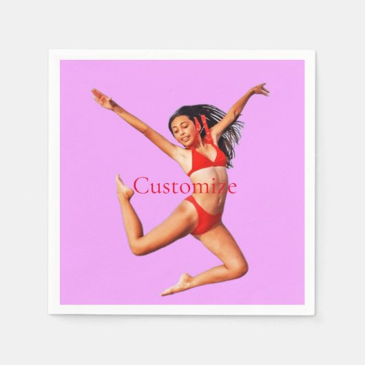 Serviette En Papier Modèle Bikini de danse Thunder_Cove (Devant)