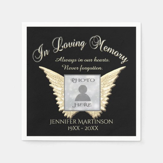 Serviette En Papier Modèle commémoratif personnalisé (Devant)