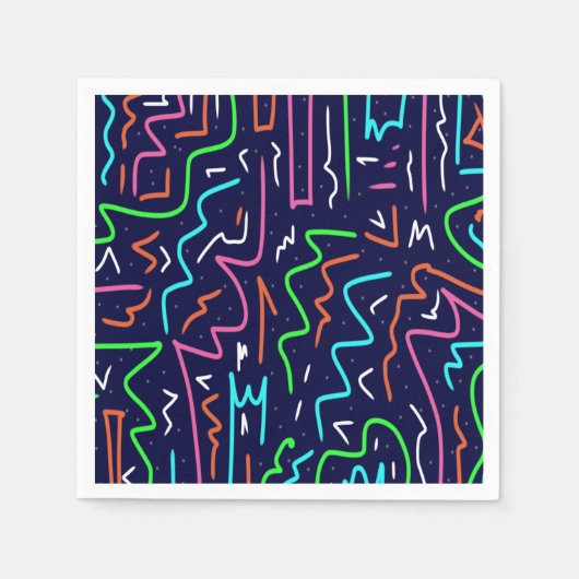 Serviette En Papier Modèle d'âge spatial - Impression Abstraite (Devant)