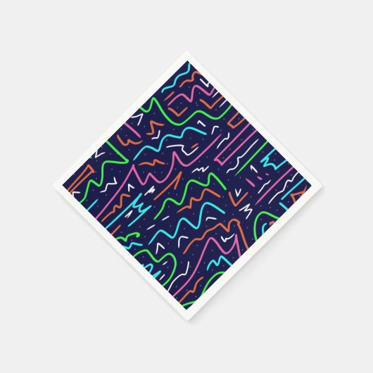 Serviette En Papier Modèle d'âge spatial - Impression Abstraite (Coin)