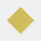 Serviette En Papier Modèle Damas médiéval, or moutarde (Coin)