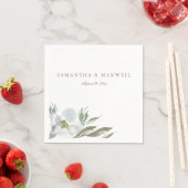 Serviette En Papier Modèle d'aquarelle gris (En situation)