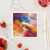 Serviette En Papier Modèle d'art abstrait élégant moderne coloré (En situation)