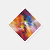 Serviette En Papier Modèle d'art abstrait élégant moderne coloré (Coin)