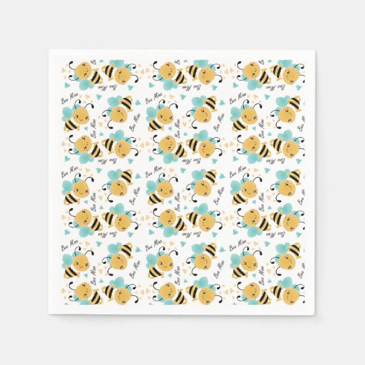 Serviette En Papier Modèle de bourdon Mien d'abeille (Devant)