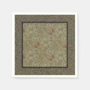 Serviette En Papier Modèle de branche de saule et de lys doré de Willi