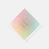 Serviette En Papier Modèle de calligraphie couleur élégant (Coin)