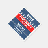 Serviette En Papier Modèle de campagne électorale politique (Coin)