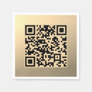 Serviette En Papier Modèle de code QR instantanément modifiable Faux