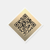 Serviette En Papier Modèle de code QR instantanément modifiable | Faux (Coin)