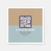 Serviette En Papier Modèle de code QR moderne éditable | Couleurs atté (Devant)