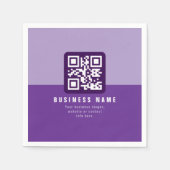 Serviette En Papier Modèle de code QR moderne modifiable | Purples (Devant)