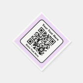 Serviette En Papier Modèle de code QR numérisable avec texte modifiabl (Coin)