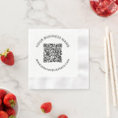Serviette En Papier Modèle de code QR téléchargé avec texte modifiable (En situation)