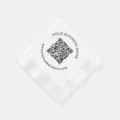 Serviette En Papier Modèle de code QR téléchargé avec texte modifiable (Coin)