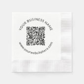 Serviette En Papier Modèle de code QR téléchargé avec texte modifiable (Devant)