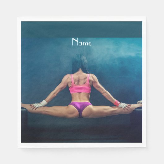 Serviette En Papier Modèle de condition physique féminine Split Thunde (Devant)