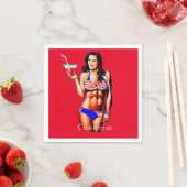 Serviette En Papier Modèle de conditionnement physique en bikini patri (En situation)