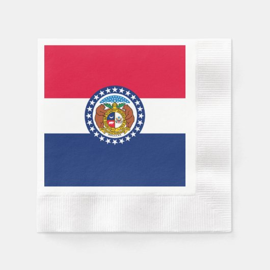 Serviette En Papier Modèle de drapeau d'État du Missouri (Devant)
