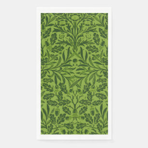 Serviette En Papier Modèle de feuille de chêne vert sans couture de Wi
