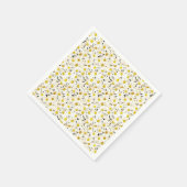 Serviette En Papier Modèle de marguerites blanches jaunes élégantes de (Coin)