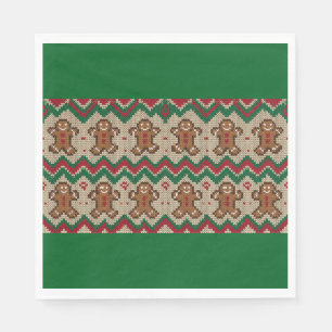 Serviette En Papier Modèle de Noël pour bonhomme en pain d'épices tric