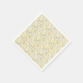 Serviette En Papier Modèle de pâquerettes élégant moderne jaune blanc (Coin)