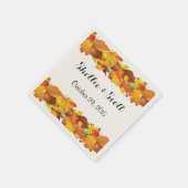 Serviette En Papier Modèle de serviettes Mariage de automne personnali (Coin)