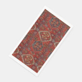 Serviette En Papier Modèle de tapis Oriental en rouge foncé no5 (Coin)