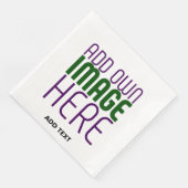 SERVIETTE EN PAPIER MODÈLE DE TEXTE D'IMAGE BLANCHE SIMPLE MODERNE (Coin)