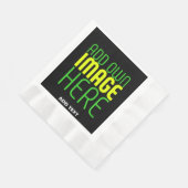 SERVIETTE EN PAPIER MODÈLE DE TEXTE D'IMAGE NOIRE SIMPLE ET MODERNE (Coin)