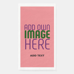 SERVIETTE EN PAPIER MODELE DE TEXTE D'IMAGE SAUMON MODIFIABLE MODERNE