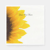 Serviette En Papier Modèle de tournesol, Personnaliser (Devant)